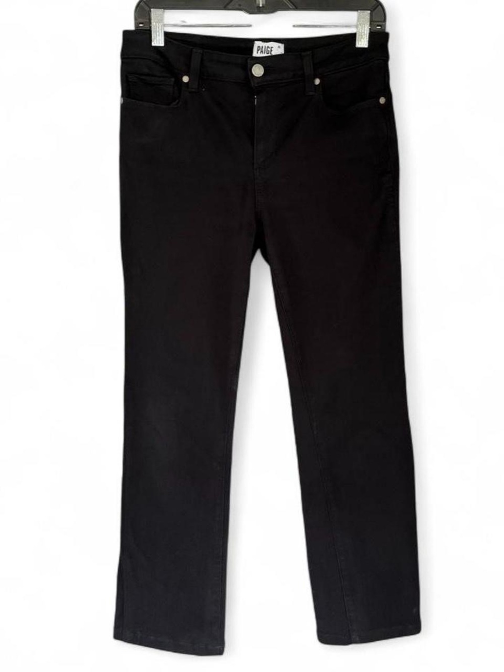 Paige Skyline Bootcut Jeans Black Stretch Denim Low Rise Women's Size 30